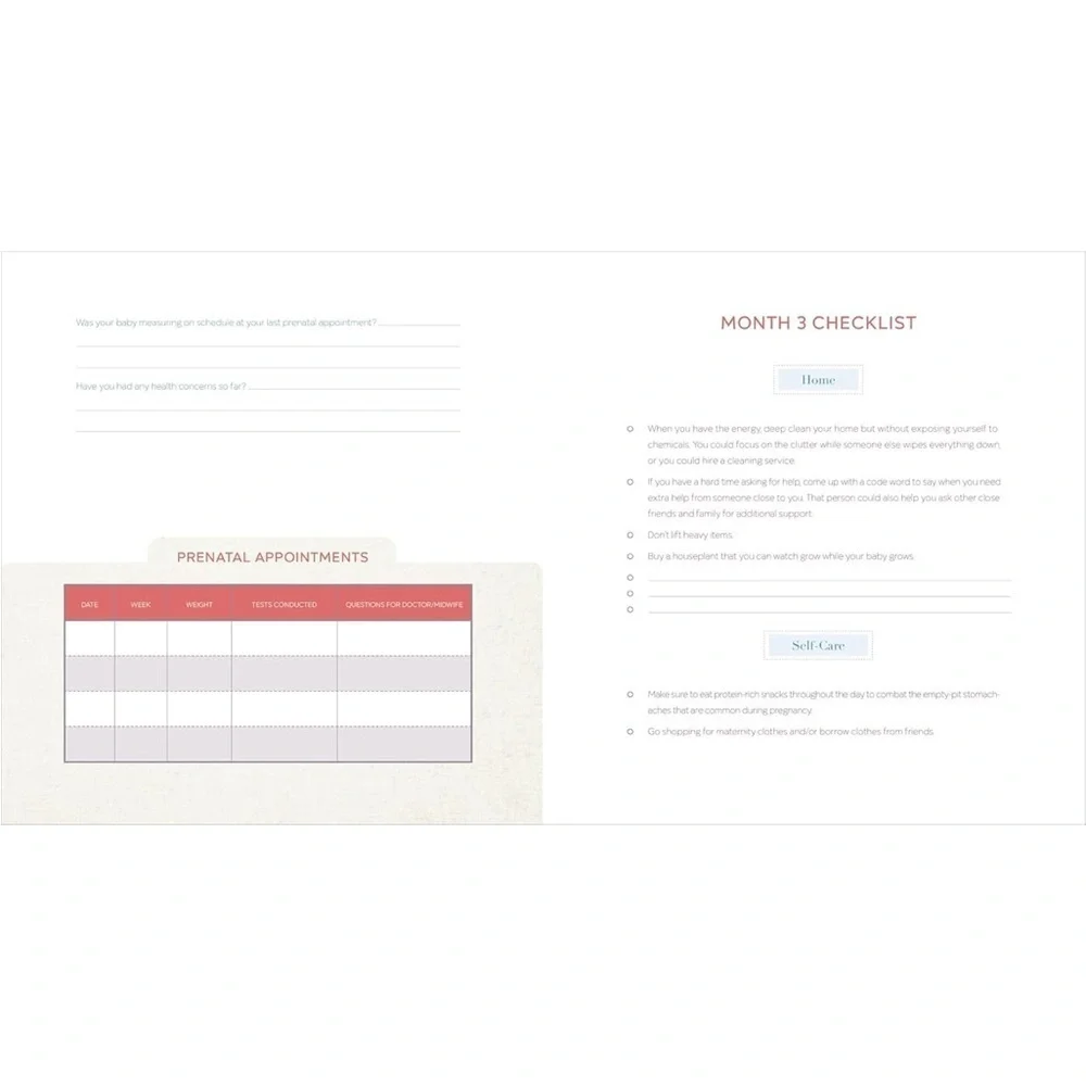 The First-Time Mom's Pregnancy Journal Monthly Checklists Activities Prompts